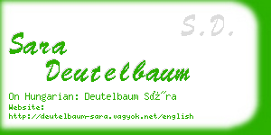 sara deutelbaum business card